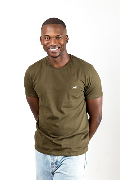 OLIVE GREEN GENTEEL CREWNECK  T-SHIRT