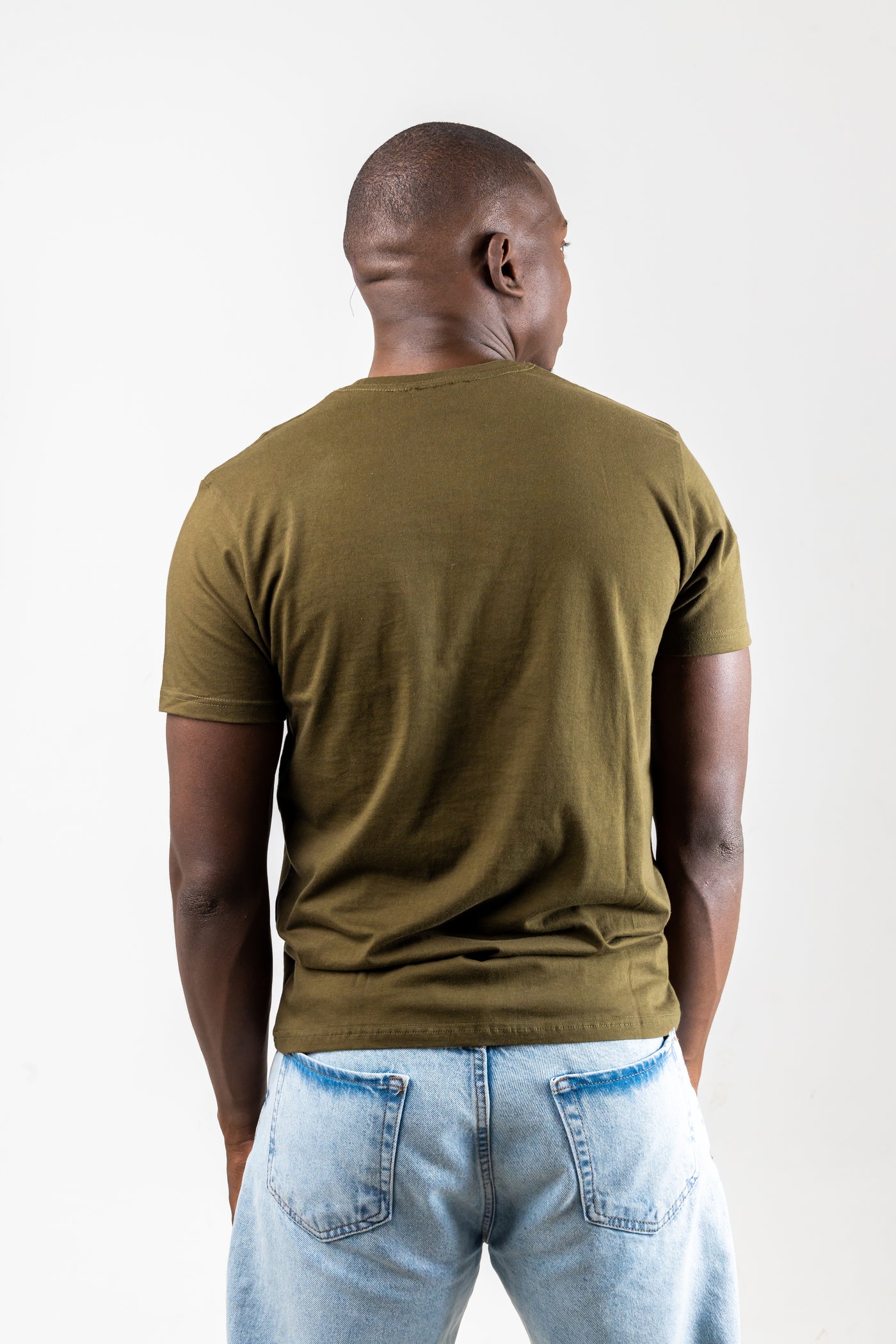 OLIVE GREEN GENTEEL CREWNECK  T-SHIRT