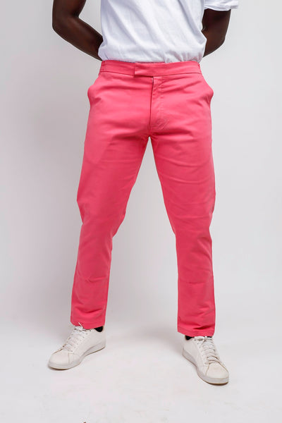 Hot Pink Khaki Pants - GENTEEL - Image Is Half The Story Told