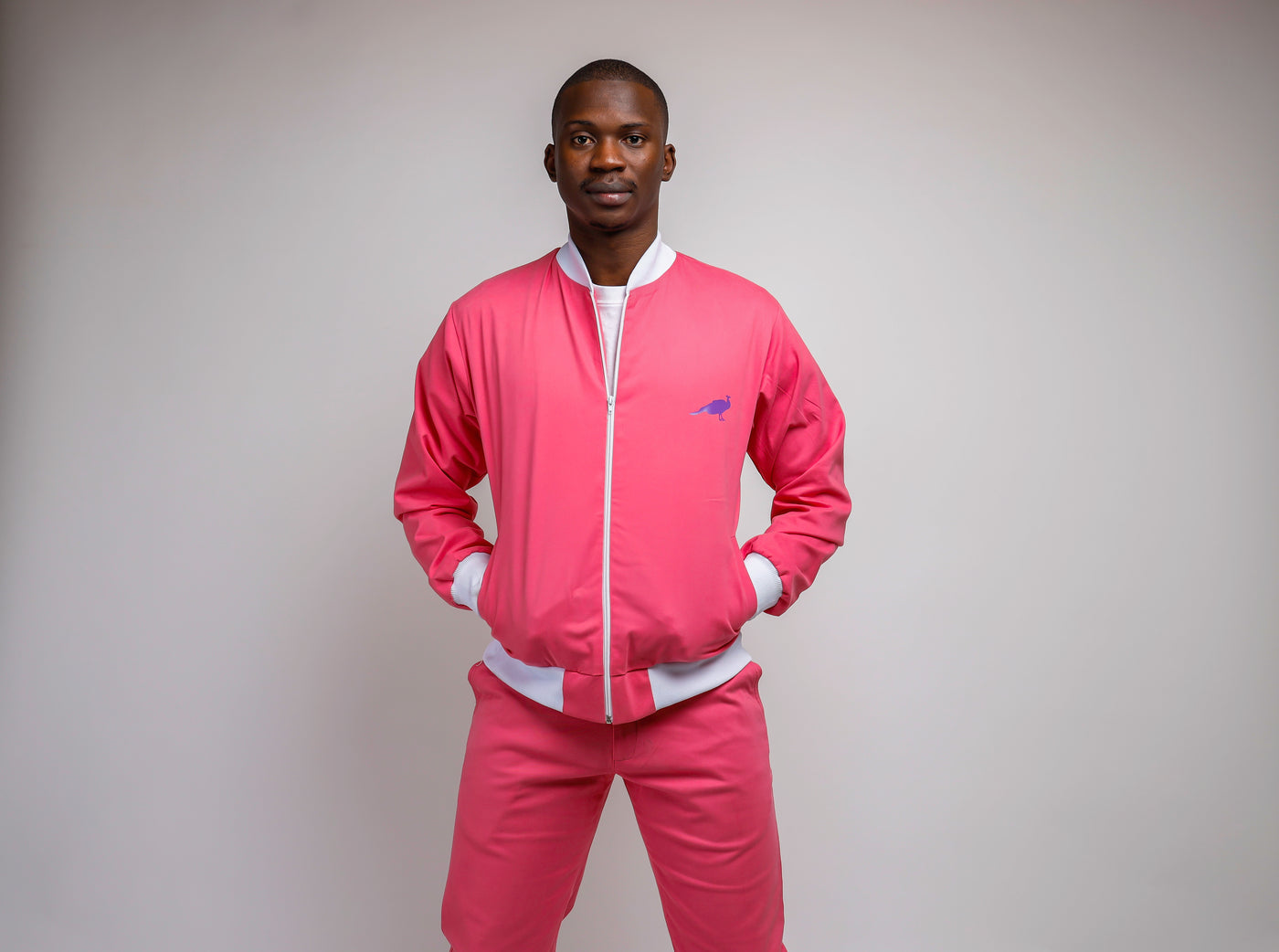 Hot Pink Bomber suit - GENTEEL - Image Is Half The Story Told