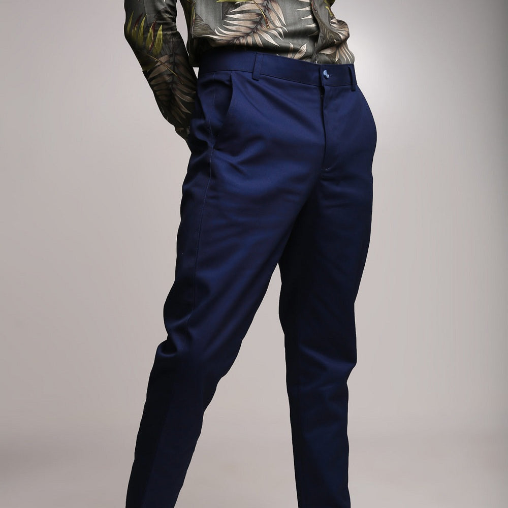 Navy Blue Khaki Pants - GENTEEL - Image Is Half The Story Told